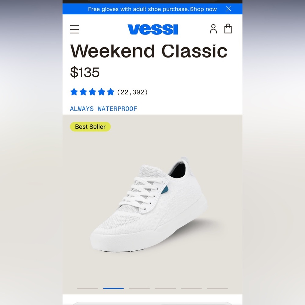 Vessi Weekend Classic White Sneakers